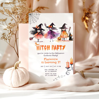 Niedliches Hexengebäck Halloween-Party, geile Gebu Einladung