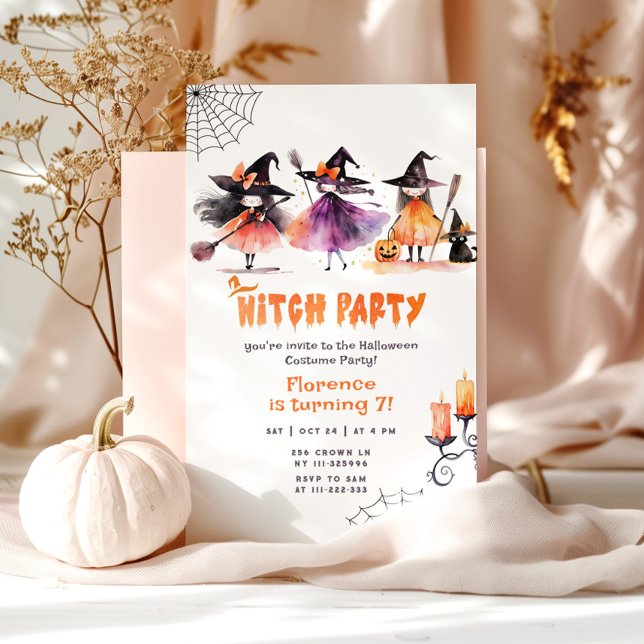 Niedliches Hexengebäck Halloween-Party, geile Gebu Einladung (Von Creator hochgeladen)