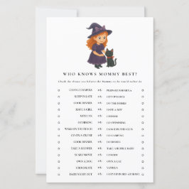 Niedliches HexenHalloween Baby Shower Activity Gam