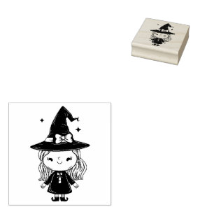 Niedliches HexenHalloween Gummistempel