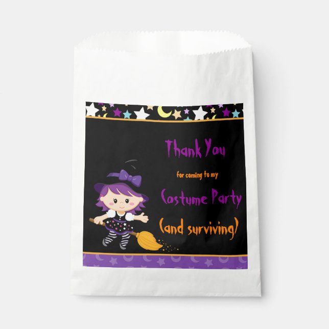 Niedliches Hexenkloster Halloween-Kostüm-Party Geschenktütchen (Vorderseite)
