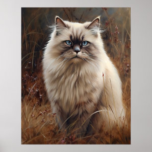 Niedliches Himalayan Cat Art Print Poster