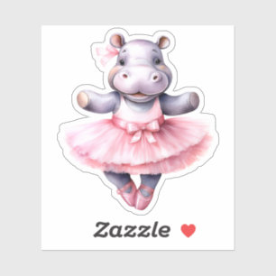 Niedliches Hippie Ballerina Tanzballett Aufkleber