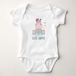Niedliches Hippo Baby Strampler