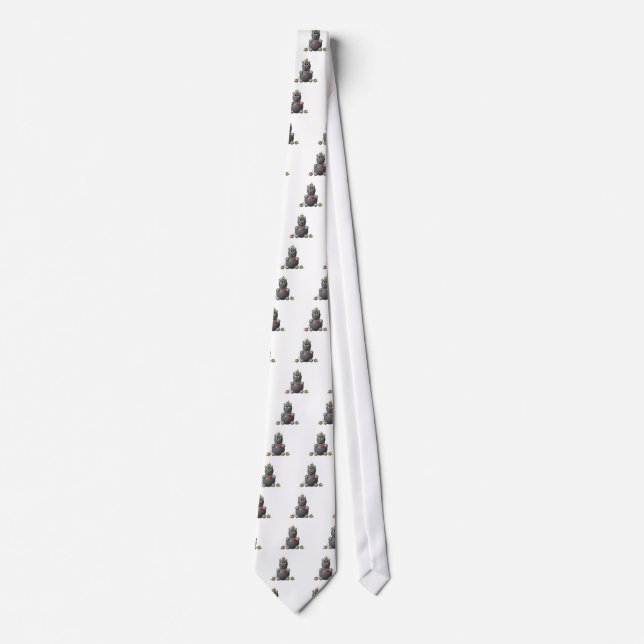 Niedliches Hippo mit Hamstern Krawatte (Vorderseite)
