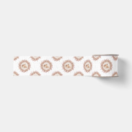 Niedliches Hirsch Gingerbread Elegant Beige Weihna Ripsband