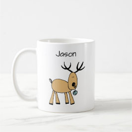 Niedliches Hirsch Ihren Namen hinzufügen Kaffeetasse