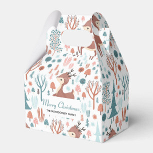 Niedliches Hirsch in Whimsical Forest Pattern Weih Geschenkschachtel