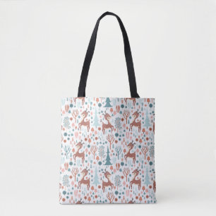 Niedliches Hirsch in Whimsical Forest Pattern Weih Tasche