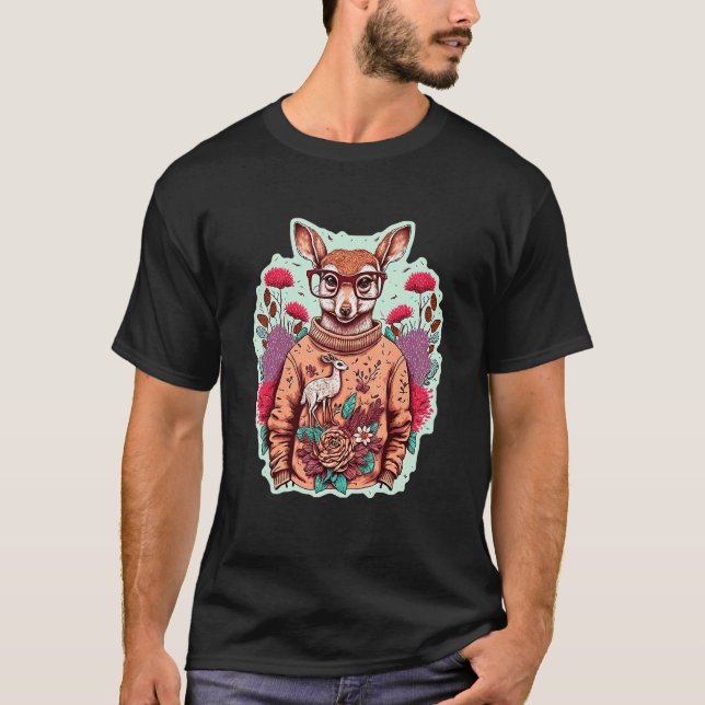 Niedliches Hirsch mit einem Pullover (Vorderseite)
