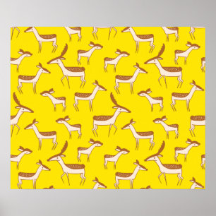 Niedliches Hirsch und Familie Poster