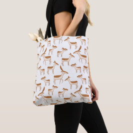 Niedliches Hirsch und Familie Tasche