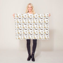 Niedliches Hirschbuck Bull Elk Handgezogenes Baby- Fleecedecke