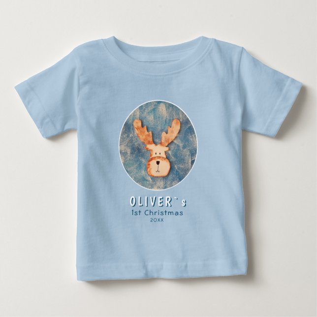 Niedliches Hirschreindeer-Baby Baby T-shirt (Vorderseite)