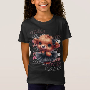 Niedliches Hochland Kuh Ballerina - Kawaii Tier T-Shirt