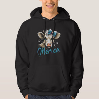 Niedliches Hochland Kuh Happy 4. Juli USA USA F Hoodie