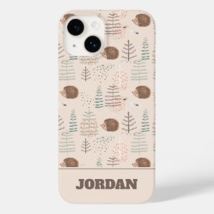 Niedliches Holz Igel Muster Case-Mate iPhone 14 Hülle
