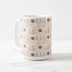 Niedliches Holz Igel Muster Kaffeetasse