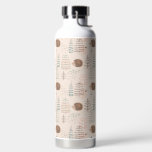 Niedliches Holz Igel Muster Trinkflasche<br><div class="desc">Karo aus diesem niedlichen trendigen Design mit einem niedlichen Igel.</div>