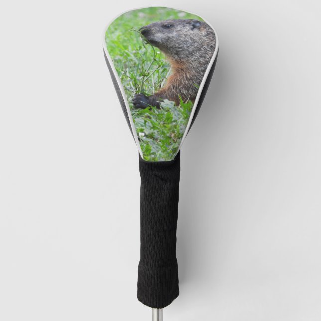 Niedliches Holz im Gras Golf Headcover (Vorderseite)