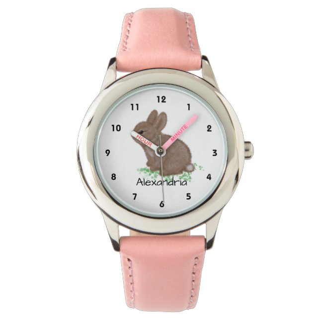 Niedliches Holz - Sonnenname Personalisiert Armbanduhr (Vorderseite)