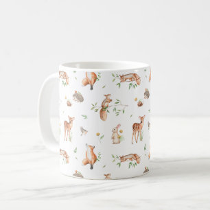 Niedliches Holzlandtier-Muster Kaffeetasse