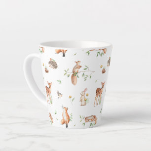 Niedliches Holzlandtier-Muster Milchtasse