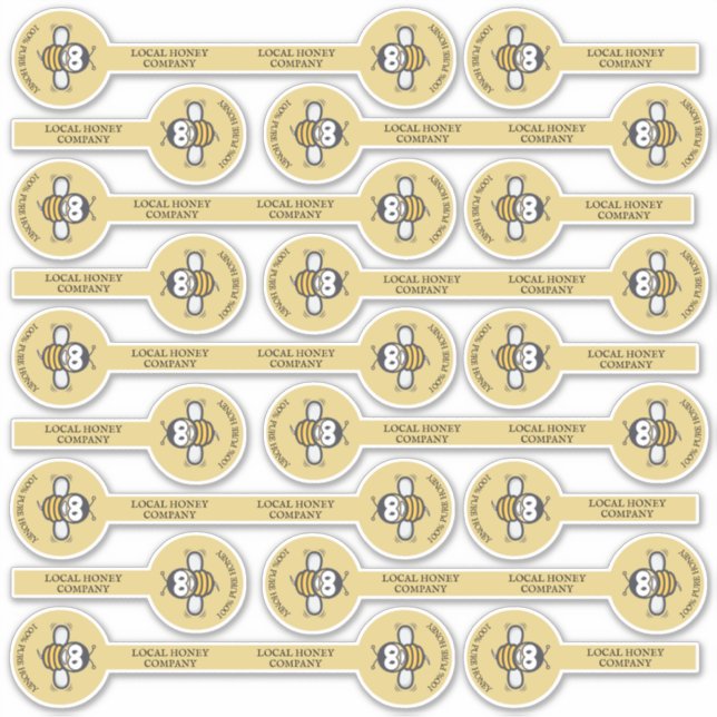 Niedliches Honeybee Logo-Top-Deckensicherheit Aufkleber (Vorderseite)