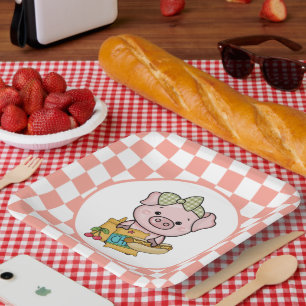 niedliches Hotdog-Party Pappteller