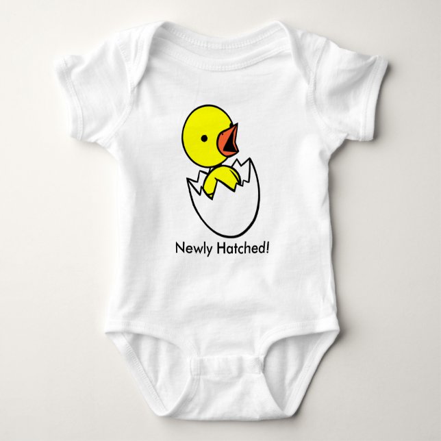niedliches Huhn & Eggl Säugling Shirt "frisch gesc (Vorderseite)