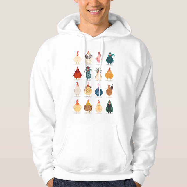 Niedliches Huhn Hoodie (Vorderseite)