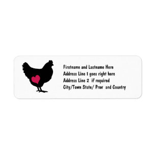 Niedliches Huhn mit rosa Herzen