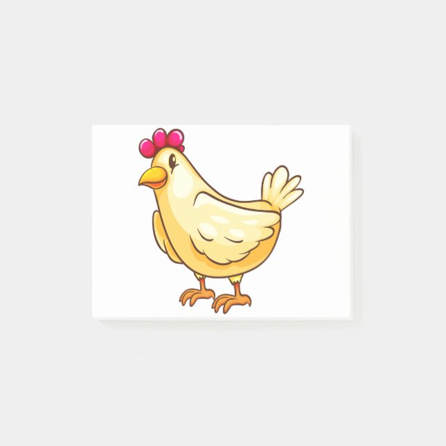 Niedliches Huhn Post-it Klebezettel (Vorderseite)