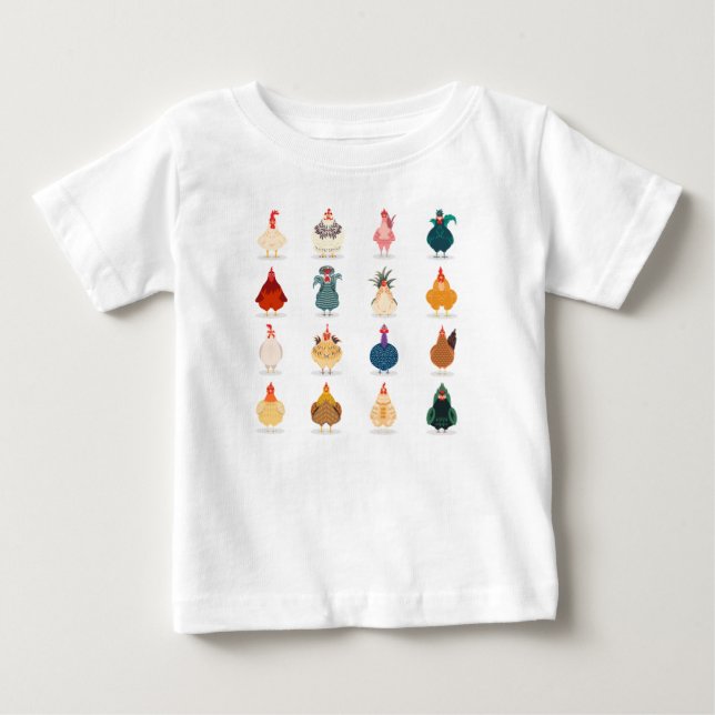  Niedliches Hühnchen Baby T-shirt (Vorderseite)
