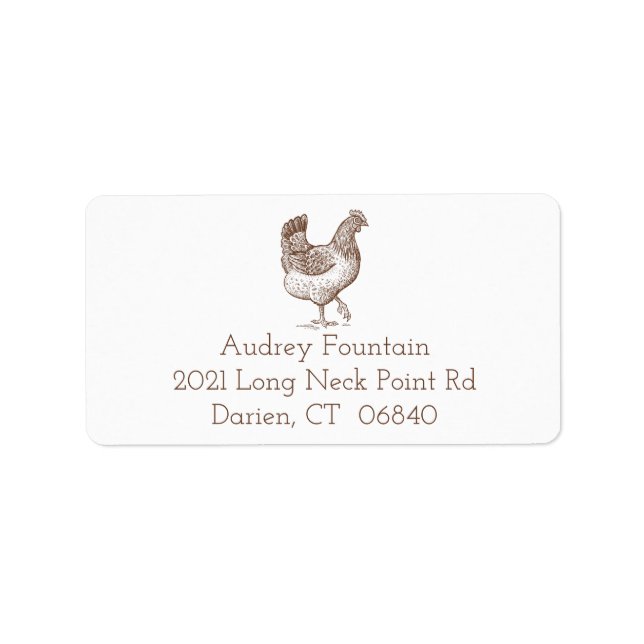 Niedliches Hühnchen Lover Farm Crazy Chicken Lady  Adressaufkleber (Vorne)
