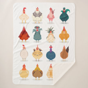 Niedliches Hühnchen Sherpadecke