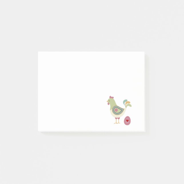Niedliches Hühnchen und das Ei Post-it Klebezettel (Vorderseite)