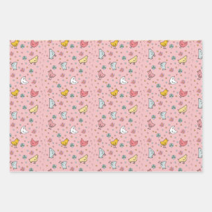 Niedliches Hühnchen Unisex Geschenkwrake Geschenkpapier Set