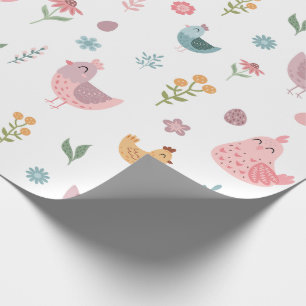 Niedliches Hühnerwackelpapier Geschenkpapier