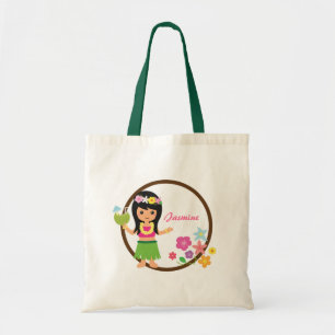 Niedliches Hula Mädchen hawaiisches Luau Themed Tragetasche