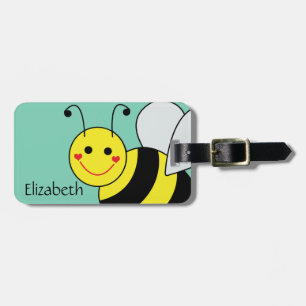 Niedliches Hummel-Bienen-Namens- und Adresse Gepäckanhänger