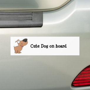 Niedliches Hund an Bord Autoaufkleber