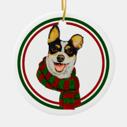 Niedliches Hund in der Keramik des Skarabäus Ornament