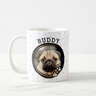 Niedliches Hunde-Foto in Doppelgrenzenrahmen Kaffeetasse