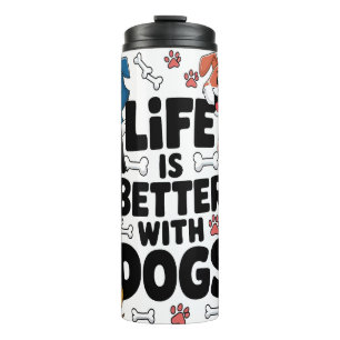 Niedliches Hundebonat/Sprichwort Thermosbecher