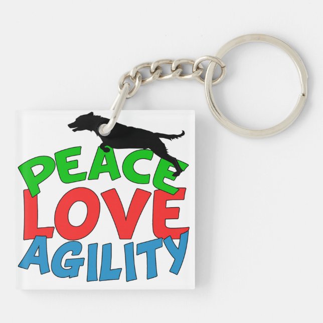 Niedliches Hundebüt-Agility Schlüsselanhänger (Rückseite)