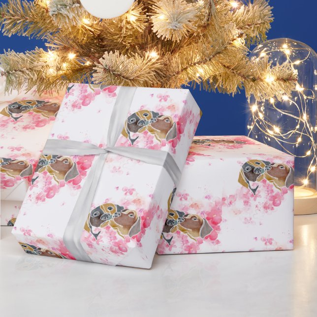 Niedliches Hundebüt Geschenkpapier (Feiertage)