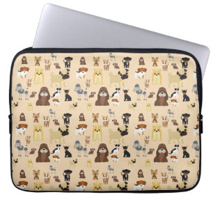 niedliches Hundedesign für Hundefreunde - Beige Rü Laptopschutzhülle