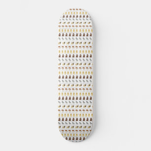 niedliches Hundedesign für Hundefreunde - weiß Skateboard
