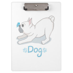 Niedliches Hundegeschenk   Witziger Hund mit Schme Klemmbrett
